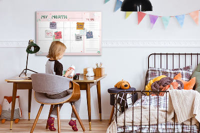 Magnetische Schreibtafel Monatsplaner für Kinder