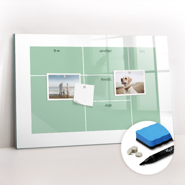 Beschreibbare magnettafel küche Büroorganisator