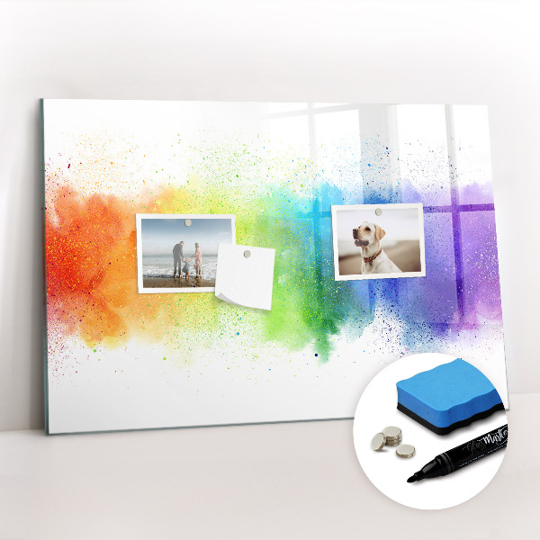 Beschreibbare magnettafel Abstrakter Regenbogen