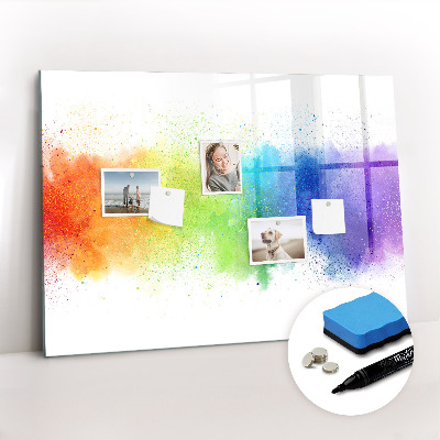 Beschreibbare magnettafel Abstrakter Regenbogen