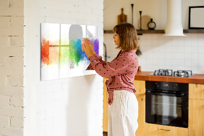 Beschreibbare magnettafel Abstrakter Regenbogen