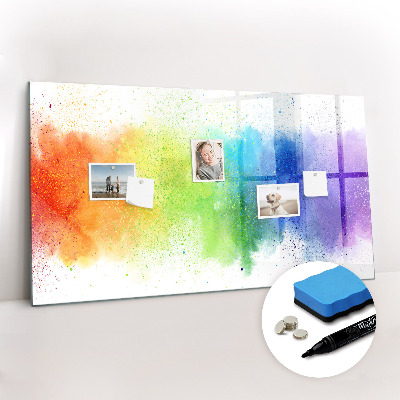 Beschreibbare magnettafel Abstrakter Regenbogen