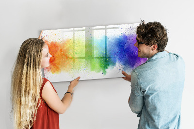 Beschreibbare magnettafel Abstrakter Regenbogen
