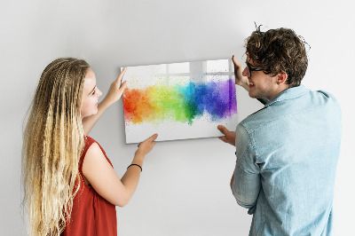 Beschreibbare magnettafel Abstrakter Regenbogen