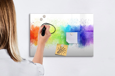 Beschreibbare magnettafel Abstrakter Regenbogen