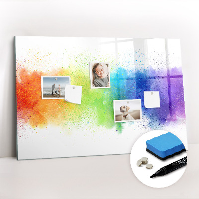 Beschreibbare magnettafel Abstrakter Regenbogen