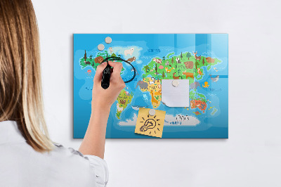 Beschreibbare magnettafel Cartoon-Karte