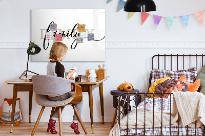 Beschreibbare magnettafel Familieninschrift