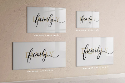 Beschreibbare magnettafel Familieninschrift