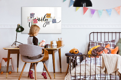 Beschreibbare magnettafel Familieninschrift