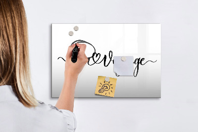 Beschreibbare magnettafel küche Inschrift „Gute Reise“.