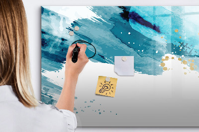 Beschreibbare magnettafel küche Pinselstriche