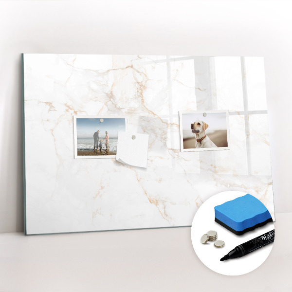 Beschreibbare magnettafel Eleganter Marmor