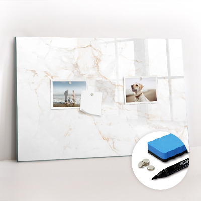Beschreibbare magnettafel Eleganter Marmor