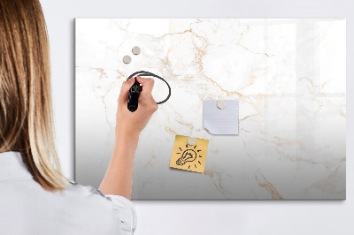 Beschreibbare magnettafel Eleganter Marmor