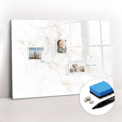 Beschreibbare magnettafel Eleganter Marmor