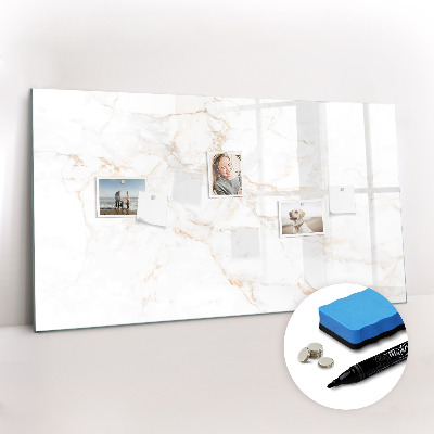 Beschreibbare magnettafel Eleganter Marmor