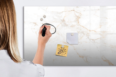 Beschreibbare magnettafel Eleganter Marmor