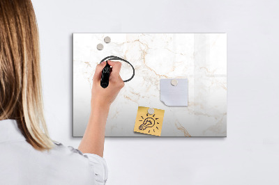 Beschreibbare magnettafel Eleganter Marmor