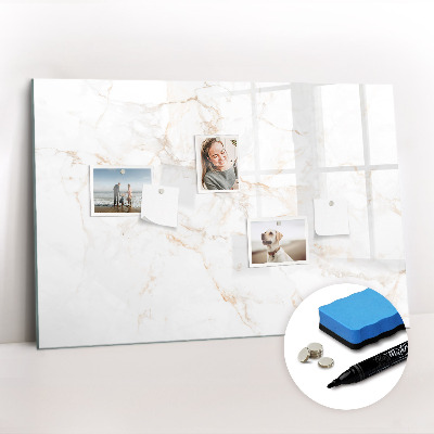 Beschreibbare magnettafel Eleganter Marmor
