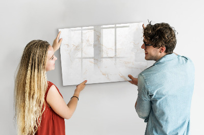 Beschreibbare magnettafel Eleganter Marmor