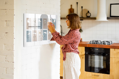 Beschreibbare magnettafel küche Katzenkalender