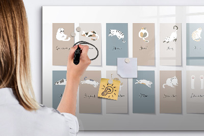 Beschreibbare magnettafel küche Katzenkalender