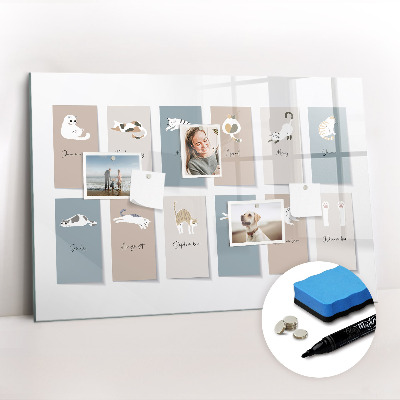 Beschreibbare magnettafel küche Katzenkalender