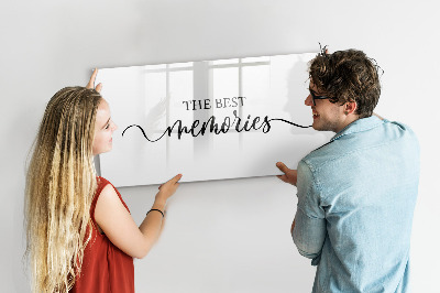 Magnettafel mit Marker Erinnerungsinschrift