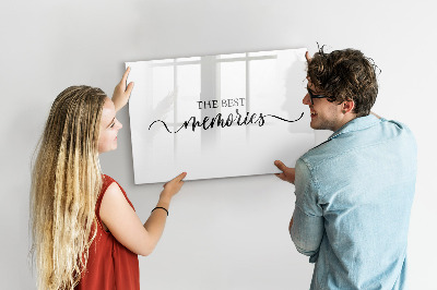 Magnettafel mit Marker Erinnerungsinschrift