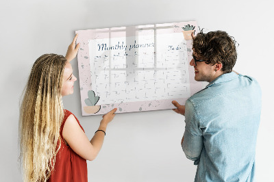 Beschreibbare magnettafel Monatsplaner