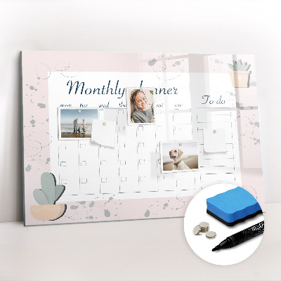 Beschreibbare magnettafel Monatsplaner
