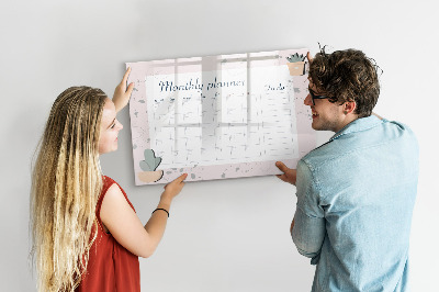 Beschreibbare magnettafel Monatsplaner