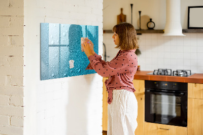 Beschreibbare magnettafel küche Wassertropfen
