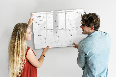 Beschreibbare magnettafel Wochenplan