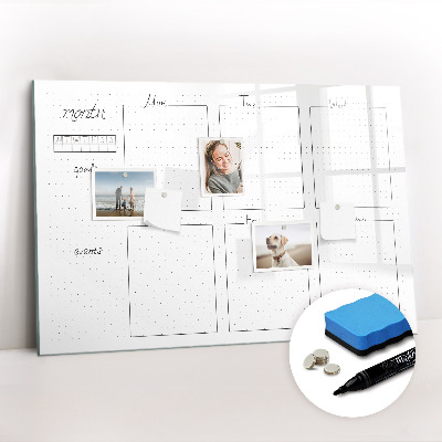 Beschreibbare magnettafel Wochenplan