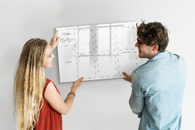 Beschreibbare magnettafel Wochenplan