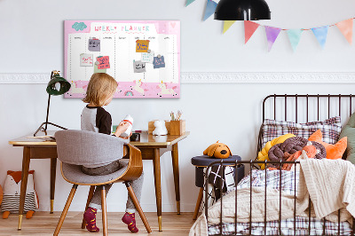 Magnetisches Zeichenbrett Wochenplaner für Kinder