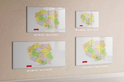 Beschreibbare magnettafel Karte von Polen