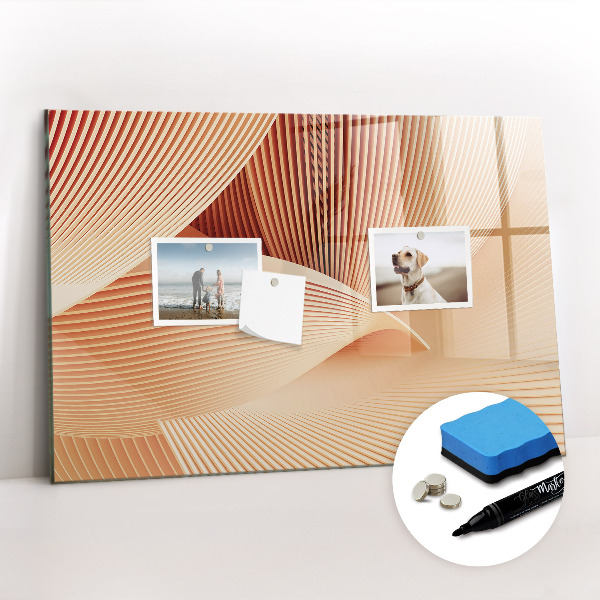 Beschreibbare magnettafel küche Wellen-Abstraktionsmuster