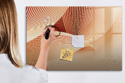 Beschreibbare magnettafel küche Wellen-Abstraktionsmuster