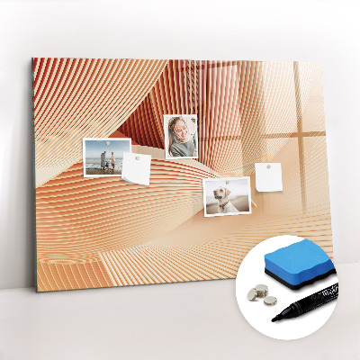 Beschreibbare magnettafel küche Wellen-Abstraktionsmuster
