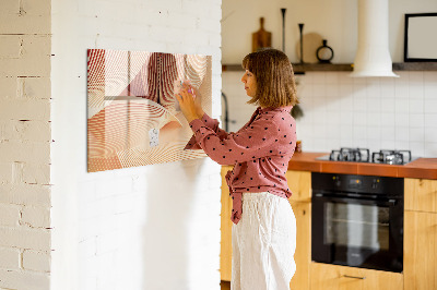 Magnettafel mit Marker Wellen-Abstraktionsmuster