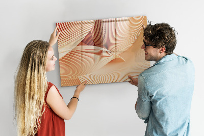 Beschreibbare magnettafel küche Wellen-Abstraktionsmuster