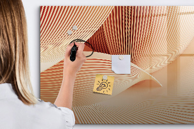 Beschreibbare magnettafel küche Wellen-Abstraktionsmuster