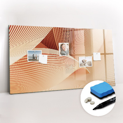 Beschreibbare magnettafel küche Wellen-Abstraktionsmuster