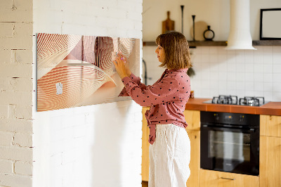 Beschreibbare magnettafel küche Wellen-Abstraktionsmuster