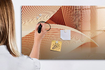 Beschreibbare magnettafel küche Wellen-Abstraktionsmuster
