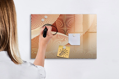 Beschreibbare magnettafel küche Wellen-Abstraktionsmuster