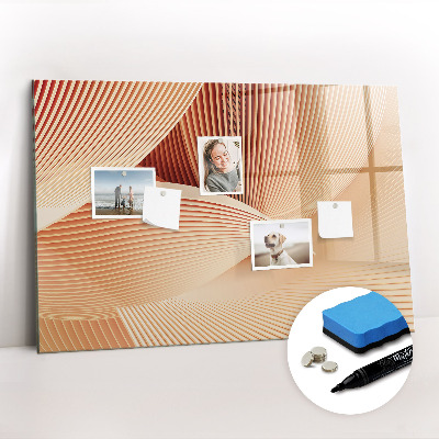 Beschreibbare magnettafel küche Wellen-Abstraktionsmuster